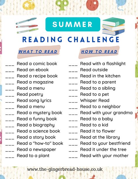 Reading Challenge printable Spring Reading Challenge, Summer Book Challenge, Spring Break Reading Challenge, Summer Reading Challenge For Teens, Summer Reading Challenge For Kids Prizes, Reading Summer Challenge For Kids, Daily Reading Log, Educational Websites For Kids, Summer Reading Challenge