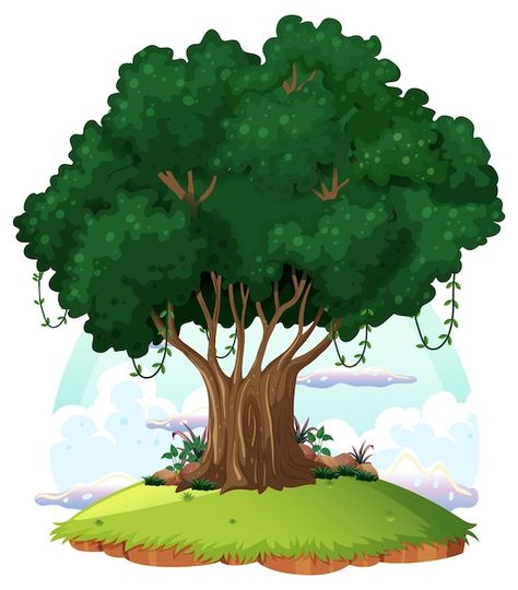 Big Tree Drawing, Tree Clipart, Big Tree, Tree Drawing, Graphic Resources, Decoupage, Vector Free, Mural, Clip Art