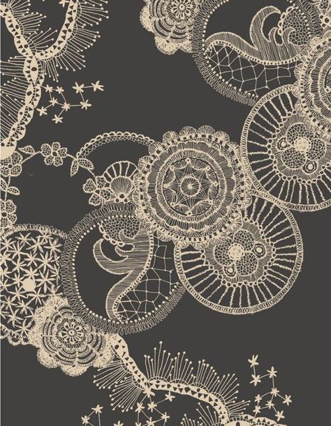 Circle Design Pattern, Circular Gallifreyan, Circle Pattern Design, Circle Patterns, Lace Tattoo, Doodles Zentangles, Owl Tattoo, Lace Print, Pretty Patterns