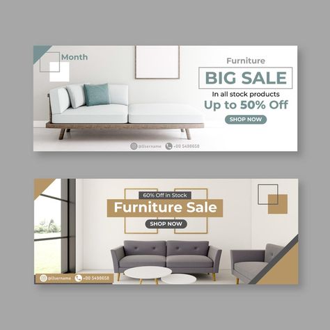 Furniture Banner Design Layout, Furniture Promotion Design, Furniture Banner Design, Furniture Sale Poster, Offer Post Design, Interior Design Social Media, Vector Furniture, Furniture Banner, Furniture Promotion