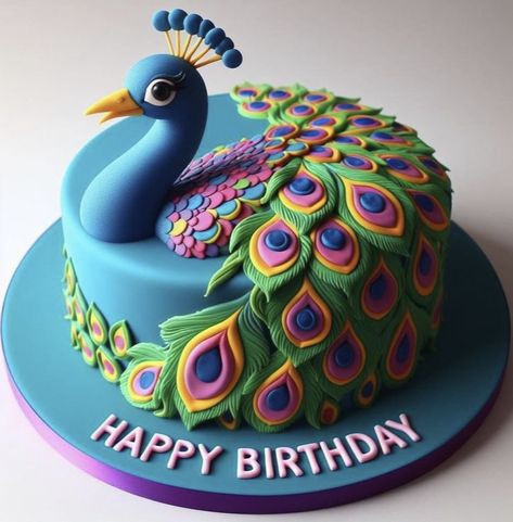 Album Cake, Bolo Panda, Cake Designs For Kids, 50th Anniversary Cakes, Birthday Cake Decorating Ideas, Fantasy Cake, Bird Cakes, Animal Cakes, Cake Decorating Ideas