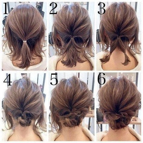 Easy Hair Updos, Up Dos For Medium Hair, Medium Short Hair, Hair 2018, Summer Hairstyles For Medium Hair, Peinados Fáciles Para Cabello Corto, Short Wedding Hair, Bridesmaid Hairstyles, Penteado Cabelo Curto