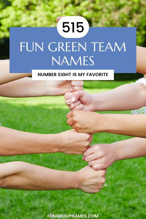 Discover over 515 creative green team names for eco-conscious groups, businesses, and clubs. Find the perfect name to reflect your mission and values! Green Team Ideas, Best Team Names, Group Names Ideas, Plant Puns, Church Camp, Green Initiatives, Eco Warrior, Theme Nature, Fun Group