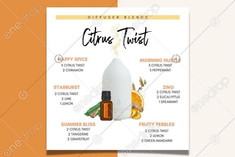 Citrus Twist, Essential Oil Diffuser Recipes, Oil Diffuser Recipes, Social Media Feed, Diffuser Recipes, Fruity Pebbles, Doterra Oils, Take A Breath, One Drop