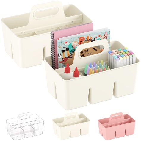 PRICES MAY VARY. Versatile Storage Solution: This caddy organizer with handle holds a variety of items such as office supplies, art supplies, crafts, makeup brushes, cosmetics, skincares, and bathroom essentials, helping maintain a neat and orderly space Categorized Storage: The art supply storage organizer features four compartments, including three smaller compartments and one larger compartment, allowing you to easily categorize and quickly access the items you need Stackable & Portable: This Dorm Shower Caddy, Crayon Organization, Art Supply Storage, Art Supplies Storage, Caddy Organizer, Pen Organization, Desk Supplies, Pencil Crayon, Shower Caddy