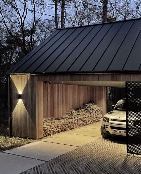 Car Port Ideas, Carport Driveway, Modern Archway, 2 Car Carport, Car Port, Carport Designs, Lake Pictures With Friends, Modern Barn House, Pictures With Friends