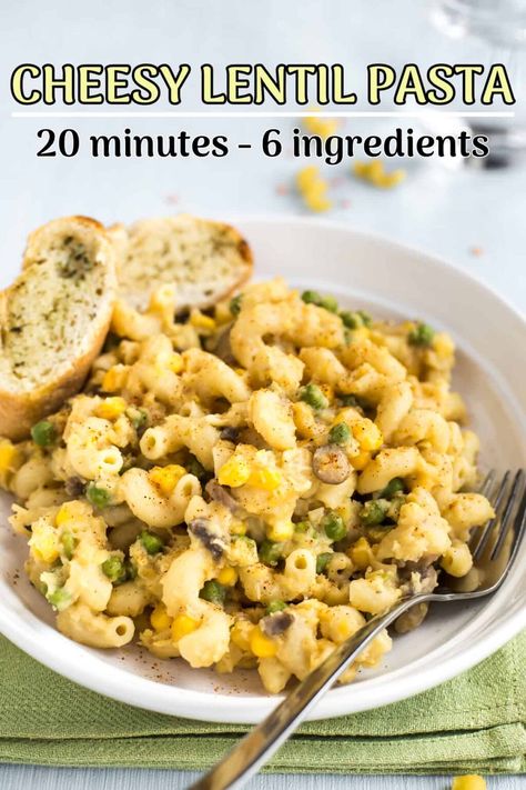 Cheesy Lentil Pasta - Easy Cheesy Vegetarian Lentil Pasta Recipe, Wheat Pasta Recipes, Pasta Easy, Healty Dinner, Vegetarian Italian, Store Cupboard, Pasta Meals, Creamy Pasta Recipes, Lentil Dishes