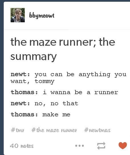 Tmr Funny, Maze Runner 1, Maze Runner Funny, Book Corner, Sorry My Love, Maze Runner Movie, Maze Runner Series, Thomas Sangster, Book Corners