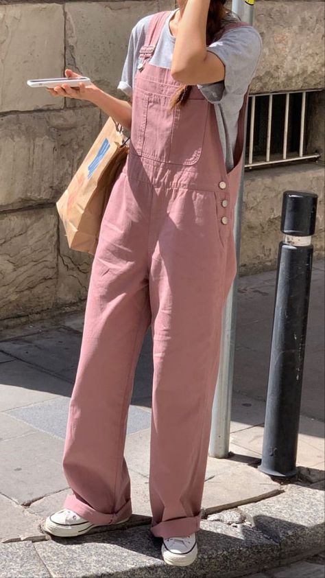 Dangri Dress, Overalls Outfits, Modest Casual Outfits, Cute Casual Dresses, Modest Dresses Casual, Casual Day Outfits, Easy Trendy Outfits, Women Pink, Think About It