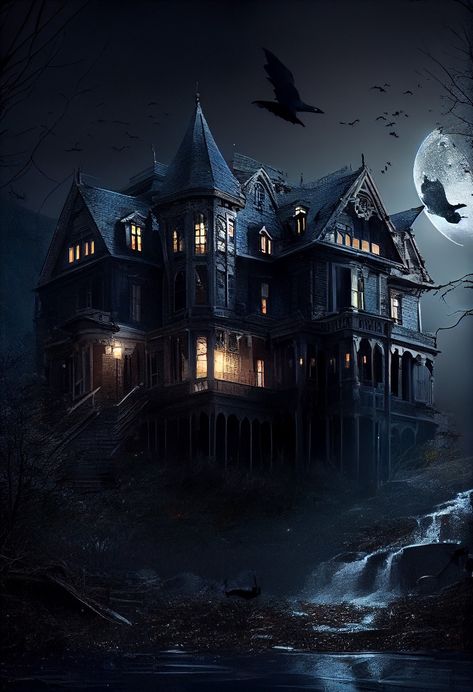 Ghost house Ghost House Background, Gost House Background, Witch Houses, Ghost Scene, Scary House, Creepy Old Houses, Spooky Birthday, Scary Houses, Fire Horse