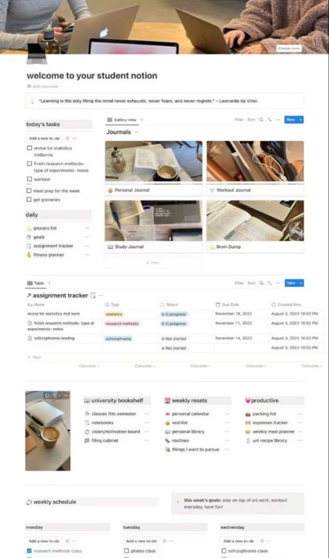 Aesthetic Student Notion Template ⭐️💻 University Ipad Setup, Notion For Note Taking, Notion Aesthetic University, Notion Templates For College Students, Notion Inspiration School, Notion School Notes, Notion For University, Fall Notion Template, Notion On Ipad