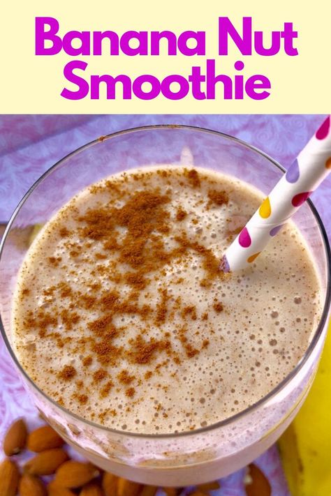 This banana nut smoothie recipe is simple to make and is packed full of good nutrition, including potassium, magnesium, and fiber! It is super delicious and actually tastes like a milkshake. Nut Smoothie Recipe, Banana Nut Smoothie, Nut Smoothie, Liquid Fast, Low Cholesterol Diet Plan, Foods To Reduce Cholesterol, Healthy Beverages, Lowering Cholesterol, Low Cholesterol Diet