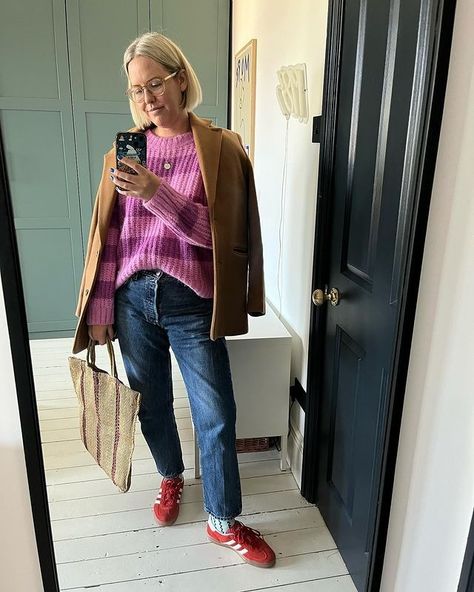 Alex Stedman (@alexandra.stedman) • Instagram photos and videos Alexandra Stedman, Alex Stedman, December 4, Pattern Mixing, Cool Socks, Red Shoes, Curvy Fashion, Autumn Winter Fashion, Color Combinations