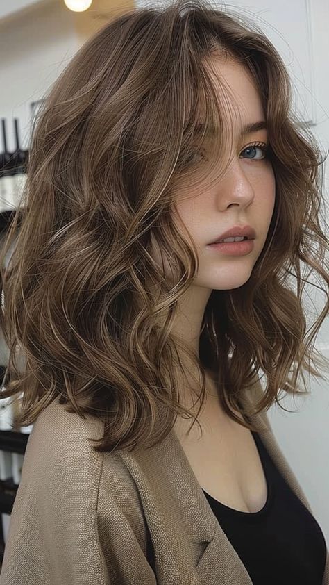 #BEAUTY ,#REALATIONSHIPS #Fashion #Outfits #WinterOutfits#Animals,#Hairstyles,#Womenhairstyle Haircuts For Wavy Hair, Mode Abaya, Dark Brown Hair Color, Haircuts For Medium Hair, Dark Brown Hair, Hair Color Trends, Brown Hair Colors, Hair Transformation, Wavy Hair