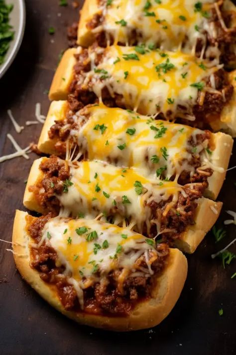 French Garlic Bread, Frozen Garlic Bread, Sloppy Joe Recipe, Sloppy Joe Sauce, Joe Recipe, Garlic Cheese Bread, Garlic Bread Recipe, Cheesy Bread, Sloppy Joe