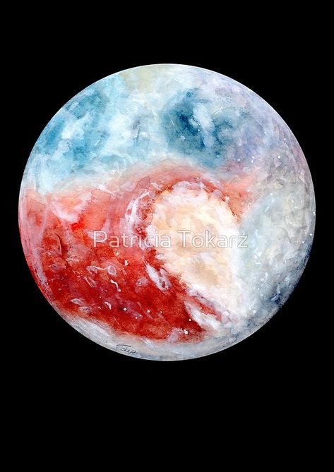 Watercolour painting of the planet Pluto. / All other planet-designs as well as a compilation of all planets available! • Millions of unique designs by independent artists. Find your thing. Pluto Planet, Planet Painting, Painting Space, Planet Drawing, All Planets, Planet Tattoos, Planet Design, Outdoors Tattoo, Planets Art