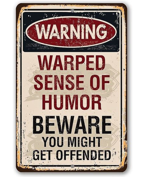 Funny Warning Signs, Warning Sign, Wall Bar, Warning Signs, Sign Printing, Sarcastic Quotes, Funny Signs, Aluminum Metal, A Smile