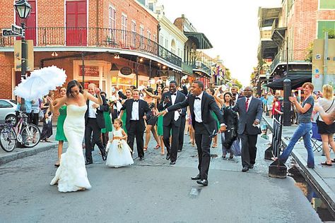 Second Line Wedding, Wedding Parade, Second Line Parade, Nola Wedding, Umbrella Wedding, Wedding Dress Chiffon, Second Line, New Orleans Wedding, Wedding News