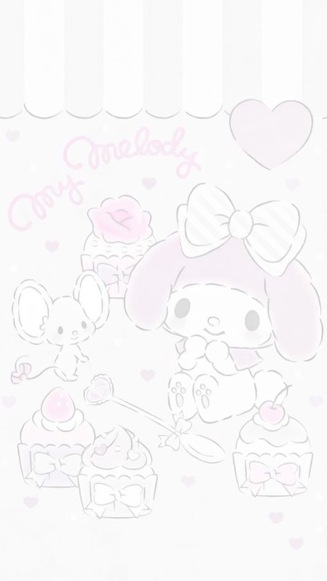 My Melody Homescreen, My Melody Wallpapers, Wallpaper Coquette, Blue Mouse, My Melody Wallpaper, Pink Icons, Plain Wallpaper, Cute Icon, Spotify Playlists