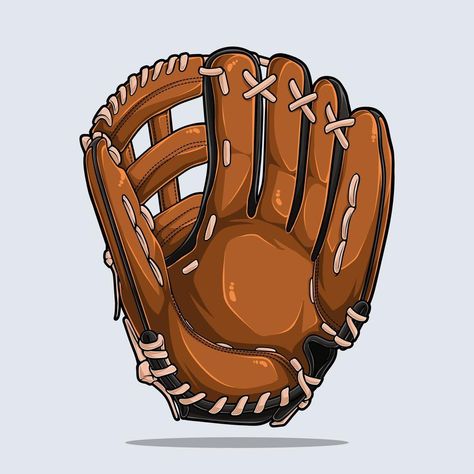 Baseball Glove Drawing, Baseball Cartoon, Baseball Gloves, Baseball Illustration, Gloves Illustration, Gloves Drawing, Baseball Vector, Butterfly Lessons, Baseball Banner