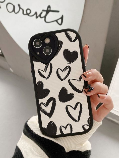 Valentines Phone Case, Phone 13 Cases, Black Phone Case Aesthetic, Phone Cases For Black Iphone, Cases For Black Iphone, Phone Cases Black And White, Iphone 13 Phone Cases, Black Phone Cases, Phone Case Diy Paint