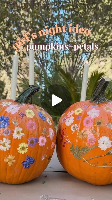 Petals And Pumpkins Party, Pumpkin And Petals, Pumpkins And Petals, Pumpkins And Petals Party, Modge Podge Pumpkins, Halloween Girls Night Crafts, Girls Night Craft Ideas, Women Craft Night Ideas, Craft Night Party