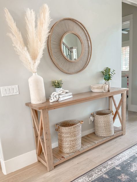 5 Large 4ft Tall Fluffy Natural … curated on LTK Nook Room Ideas, Entry Way Mirror Ideas, March Home Decor, Entry Way Table Ideas, Tall Entryway Table, End Of Hallway Decor Ideas, Hallway Table Decor, Rustic Entryway Table, Dining Area Decor