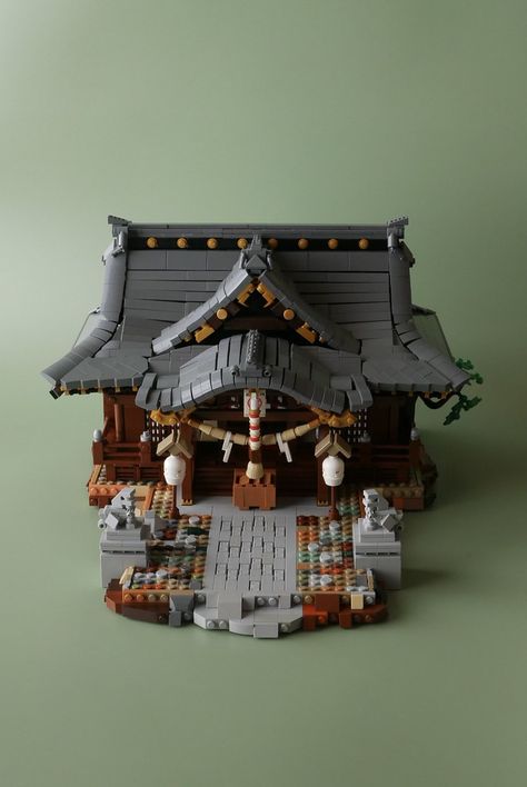 LEGO Shinto Shrine Lego Japanese, Big Lego, Japanese Shrine, Shinto Shrine, Lego Craft, Lego Castle, Medieval World, Lego House, Lego Architecture