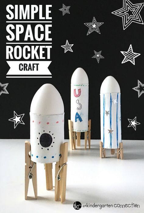 Your children are going to have a blast making this Simple Rocket Space Craft for Kids! Use supplies you already have on-hand! Outer Space Crafts, Rocket Craft, Space Crafts For Kids, Rocket Space, Craft Fur, Rockets For Kids, Space Craft, Space Activities, Space Rocket