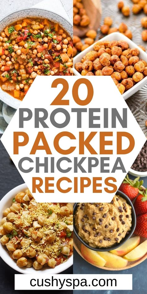 If you are looking for more flavorful plant-based recipes for your high protein diet you will love incorporating these incredible chickpea recipes into your healthy diet. These high protein chickpea recipes are super easy for anyone to make and enjoy. High Protein Meal, High Protein Vegetarian Recipes, Protein Lunch, High Protein Low Calorie, Protein Meal, Protein Diet, Pea Recipes, High Protein Vegan, Protein Meals