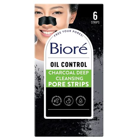 More than 36k positive ratings on Amazon. Unclog pores and reduce blackheads instantly with Bioré Pore Strips. Control oil, bind to blackheads, and remove dirt for a fresh, clean complexion. Like a blackhead magnet, these strips reduce oil and provide shine control. Experience the power of natural charcoal and say goodbye to stubborn blackheads! Reduce Oily Skin, Nose Pore Strips, Nose Pores, Blackheads On Nose, Pore Strips, Nose Strips, Pore Cleansing, Acne Blemishes, Unclog Pores