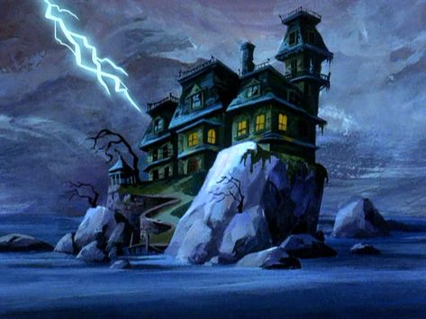 Awesome Scooby-doo background painting. Scooby Doo 1969, Spooky Background, Creepy Backgrounds, Space Ghost, Hanna Barbera Cartoons, Disney Artists, Scenic Art, Cartoon Background, Lost Art