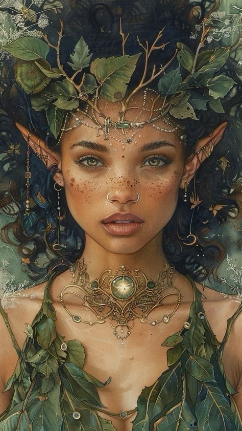 Fairy With Horns, Fae Woman, Faerie Makeup, Warrior Fairy, Woodland Sprite, Forest Woman, Book Character Art, Fairy Woman, High Fae