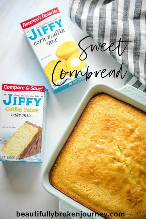 Easy Sweet Cornbread, Sweet Jiffy Cornbread, Sweet Cornbread Muffins, Jiffy Mix Recipes, Jiffy Recipes, Jiffy Cornbread Recipes, Easy Cornbread Recipe, Easy Cornbread, Jiffy Corn Muffins