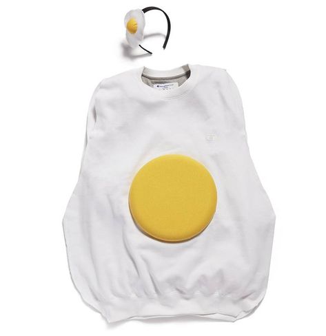 Egg Costume Diy, Friend Group Costumes, Bacon And Eggs Costume, Deviled Egg Costume, Zombie Couple Costume, Costume Carnevale, Food Halloween Costumes, Fancy Dress Costumes Kids, Worst Costume