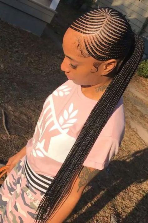 Protecting Hairstyles, Feedin Ponytail, Summer Cornrows, Vacation Braids, Ghana Weaving, Lemonade Braids, Ghana Braids, Braids Styles, African Hair Braiding Styles