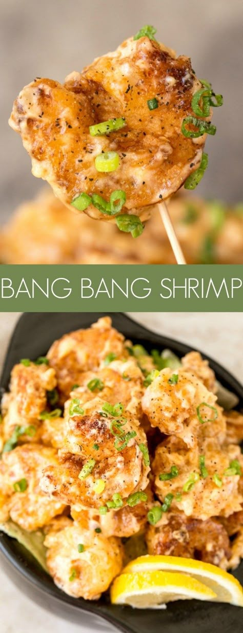 This CopyCat Bang Bang Shrimp Recipe from Bonefish is a keeper! Crispy fried shrimp coated in a homemade sweet and spicy served over a bed of lettuce. Luxury Seafood, Crispy Fried Shrimp, Bang Bang Shrimp Recipe, Dinner Seafood, Pescetarian Recipes, Bang Bang Shrimp, Sweet And Spicy Sauce, Shrimp Recipes Easy, Pescatarian Recipes