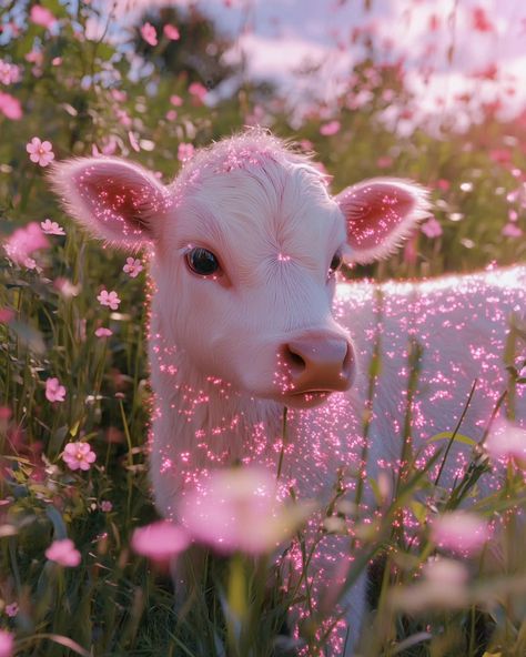 🐄✨️💖🌸 . . #cow #cows #animals #animallovers #cute #aiart #farm #farmlife #babycow Mini Cow Photoshoot, Cow Aesthetic, Moo Cow, Pink Ipad, Mini Cows, Fluffy Cows, Cow Pictures, Moo Moo