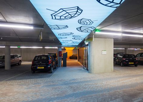 Parking Lighting, Parking Entrance, Architectural Graphics, Wayfinding Signage Design, Elevator Lobby, Underground Garage, Underground Parking, Car Parks, Cool Garages