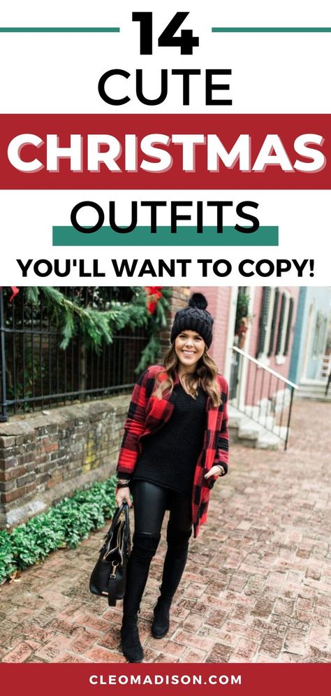 woman standing outside of building Christmas Party Outfit Casual Jeans, Modest Christmas Outfit, Xmas Outfits Women, Holiday Outfits Christmas Casual, Christmas Party Outfit Casual, Holiday Party Outfit Casual, Christmas Outfits For Women, Holiday Party Outfit Work, Christmas Party Outfit Work