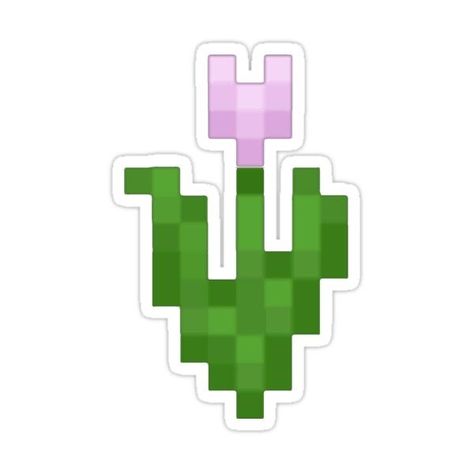 Minecraft Tulip, Redstone Ideas, Diy Minecraft Decorations, Minecraft Png, Pink Minecraft, Painting Minecraft, Minecraft Stickers, Minecraft Wall, Minecraft Banner Designs