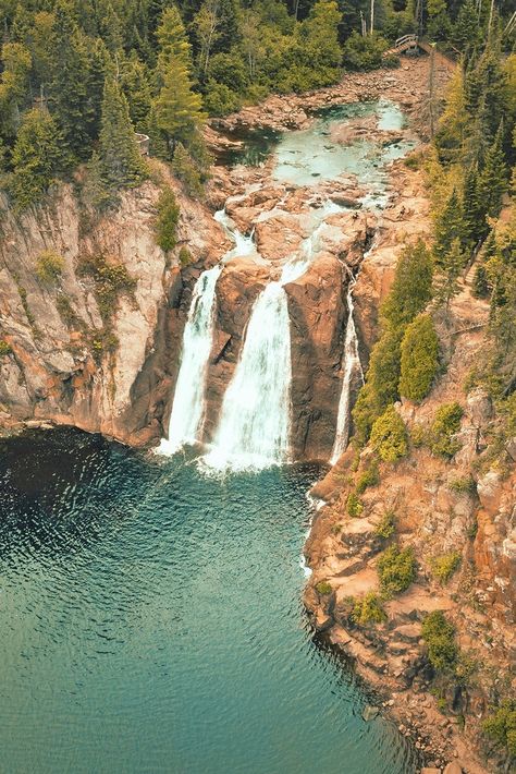 "Tettegouche State Park, on the North Shore of Lake Superior, Minnesota features four waterfalls along the Baptism River. Whether you’re looking for a short hike or a day-long adventure the scenic trails along the Baptism River will take you to four waterfalls at Tettegouche State Park." - North Shore Explorer MN 📸: Josh Hild #travel #traveldestination #aesthetic #Traveltips Tettegouche State Park, Travel Itinerary Planner, A Short Hike, Silver Bay, Itinerary Planner, Travel Safety, Lake Superior, Iconic Landmarks, Usa Travel