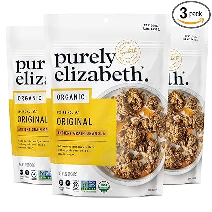 Amazon.com: Purely Elizabeth Organic Original, Ancient Grain Granola, Gluten-Free, Non-GMO (3 Ct, 12oz Bags) Purely Elizabeth, Ancient Grains, Non Gmo, Granola, Grain, Gluten Free, Health, Toys, The Originals