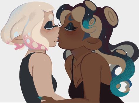 Splatoon Video, Splatoon Squid Sisters, Pearl Fanart, Marina Splatoon, Splat Tim, Splatoon Squid, Pearl And Marina, Splatoon Comics, Tmnt Artwork