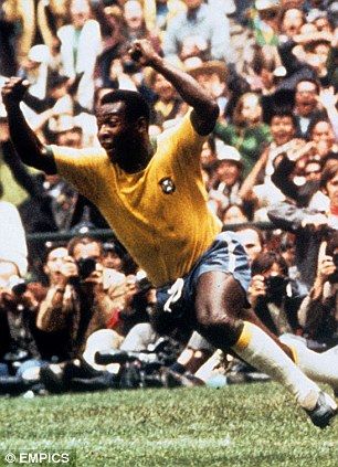 Brazil's Pele celebrates after scoring the opening goal in the 1970 World Cup Final 1970 World Cup, Brazil Team, David Moyes, Sporting Legends, We Are The Champions, World Cup Final, Transfer Window, International Football, Cup Final