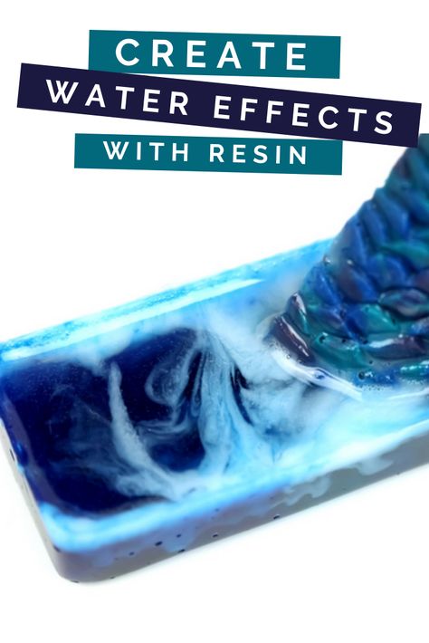 HOW TO CREATE REALISTIC WATER WITH RESIN Diy Resin Tumbler, Resin Crafts Ideas Inspiration, Beautiful Mermaid Tail, Resin Galaxy, How To Make Keychains, Resin Tips, How To Make Resin, Marbling Techniques, Resin Crafts Tutorial