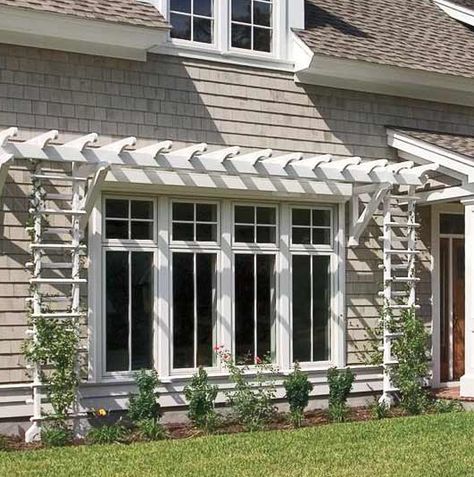 Window Arbor, Window Pergolas, Window Trellises, French Casement Windows, Garage Pergola, Cheap Pergola, Window Awnings, Windows Exterior, Casement Windows