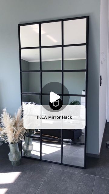 decoflair on Instagram: "Turn your IKEA mirror tiles into a beautiful statement piece with this easy DIY project using chair rails! Follow @decoflair and visit our website for a detailed step-by-step guide on how to create this trendy industrial style mirror ✨🪞   #IKEAMirrorDIY #DIYHomeDecor #ChairRails  #decoflair #renovation #makeover #homedecor #diy #mouldings #interior #interiordesign #walldecor #beautifulhome #homestyling #home #diyprojects" Diy Mouldings, Ikea Mirror Tiles, Diy Tile Mirror, Diy Mirror Wall Decor, Ikea Mirror Hack, Spiegel Diy, Chair Rails, Ikea Mirror, Industrial Mirrors