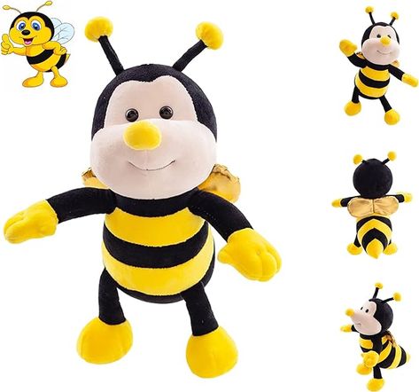 Amazon.com: CASAGOOD Cute Bumblebee Stuffed Animals Super Soft Yellow Bee Plush Toys Stuffed Honeybee Plushies Animal with Wings Honey Bee Plush Doll Animal Toy for Kids & Lovers 12 INCH : Toys & Games Bee Plush, Yellow Bee, Toy For Kids, Soft Yellow, Honey Bee, Plush Dolls, Bumble Bee, Stuffed Animals, Plush Toys