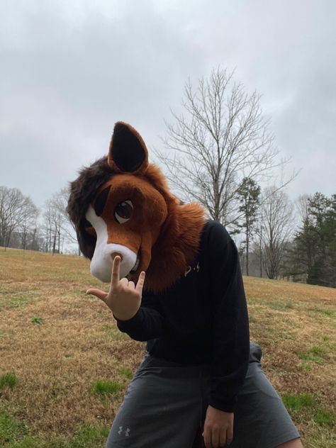 Horse Fursuit, Partial Fursuit, Fursuit Partial, Horse Costume, Fursuit Ideas, Fursuit Head, Horse Ears, Horse Costumes, Cosplay Diy